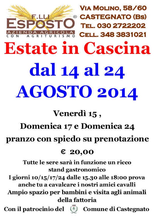 Estate in Cascina 2014 Castegnato