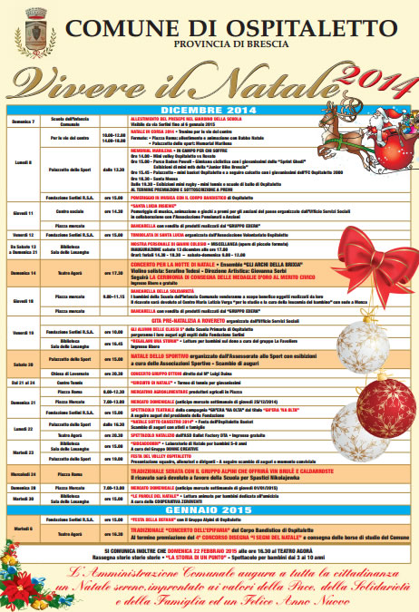 Vivere il Natale 2014 a Ospitaletto