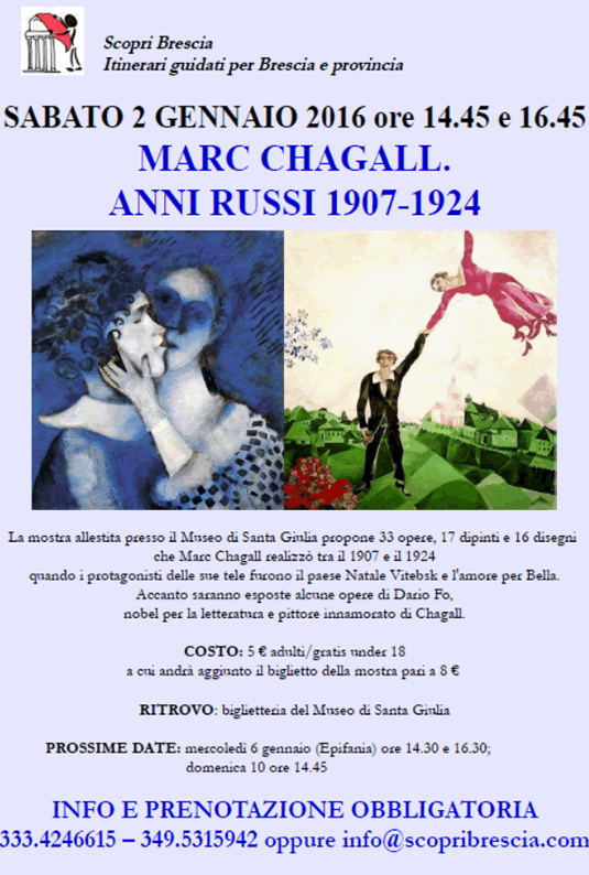 Marc Chagall con Scopri Brescia