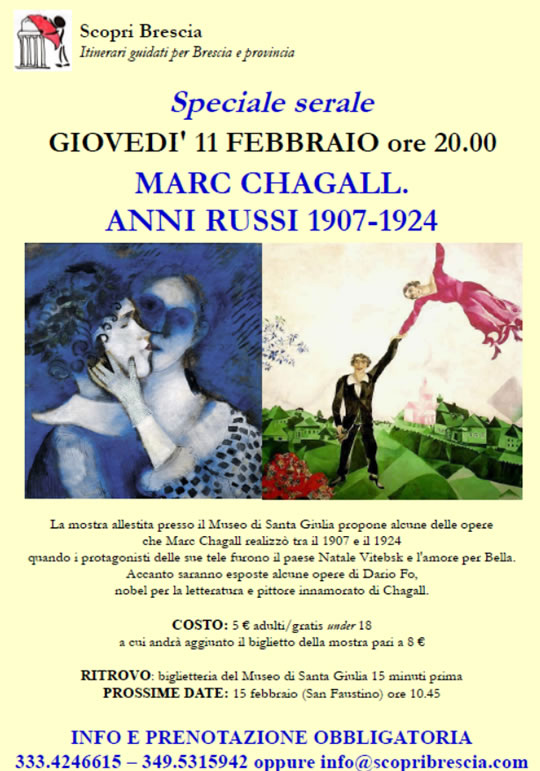 Marc Chagall con Scoprii Brescia 