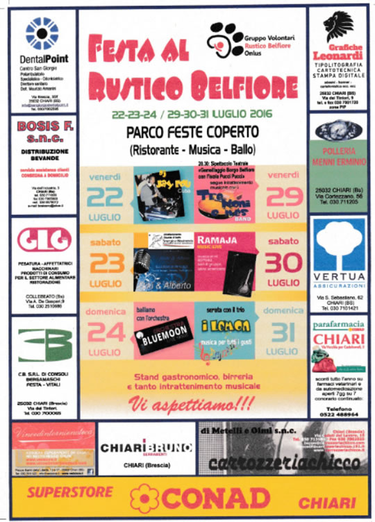 Festa al Rustico Belfiore di Chiari 