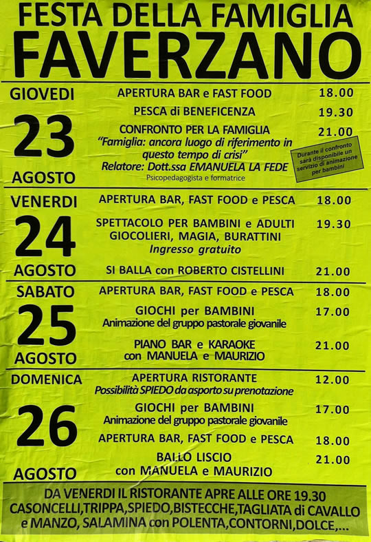festa della famiglia a Faverzano festa della famiglia a Faverzano
