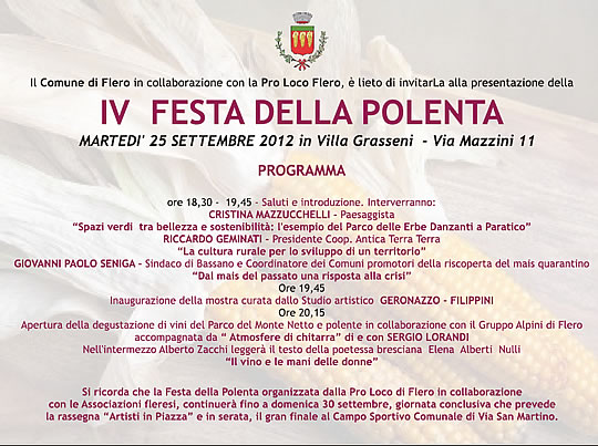 festa della polenta a Flero programma 1 festa della polenta a Flero programma 1