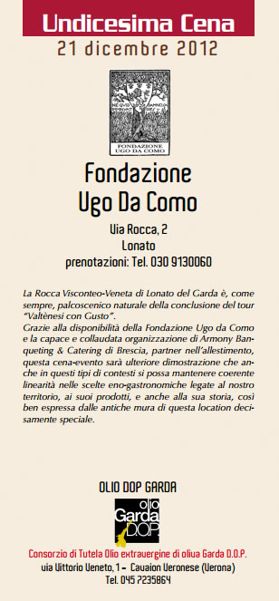 unidcesima cena valtenesi con gusto unidcesima cena valtenesi con gusto