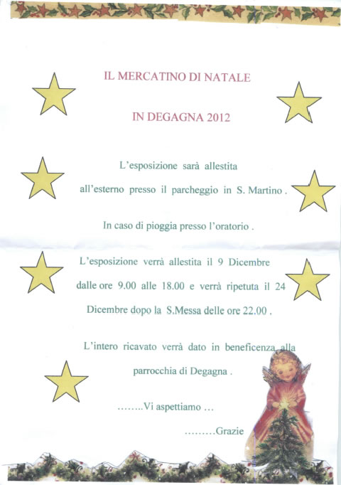 Mercatino di Natale in Degagna Vobarno