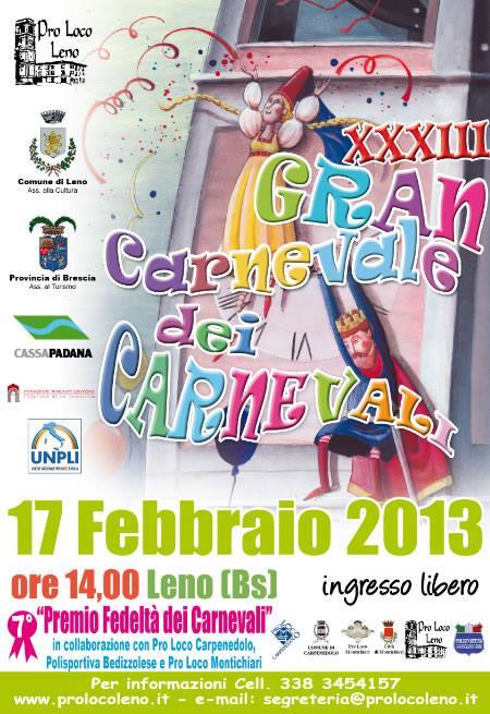 Gran Carnevale dei Carnevali a Leno Gran Carnevale dei Carnevali a Leno