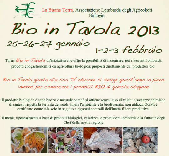 bio in tavola 2013 bio in tavola 2013