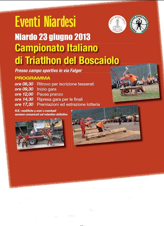 Campionato italiano di Triatlhon del Boscaiolo 2013 a Niardo