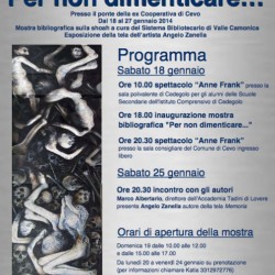 Mostra Per Non Dimenticare a Cevo