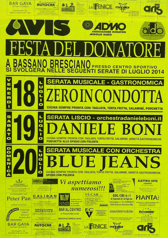 festa del donatore a Bassano Bresciano