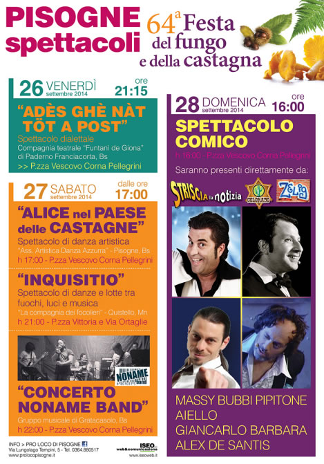 64° Festa del Fungo e della Castagna a Pisogne