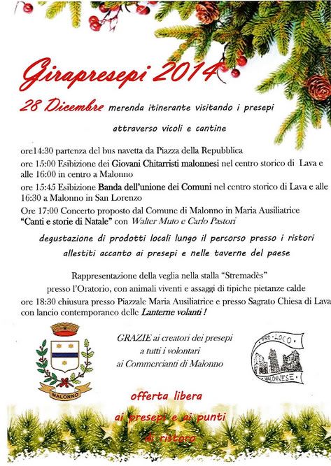 Gira Presepi 2014 a Malonno