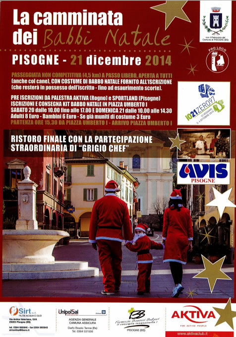 La Camminata dei Babbi Natale a Pisogne