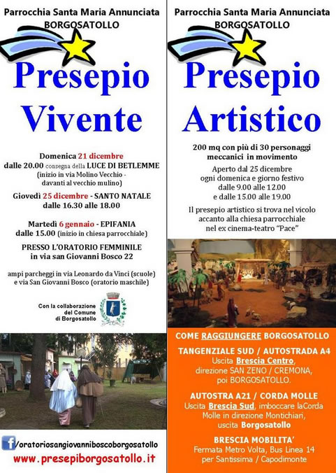 Presepio Vivente e Artistico a Borgosatollo