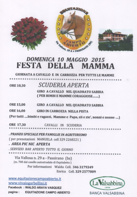 Festa della Mamma in Carrozza a Passirano