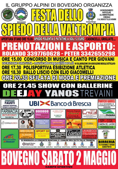 Festa dello Spiedo della Val Trompia a Bovegno