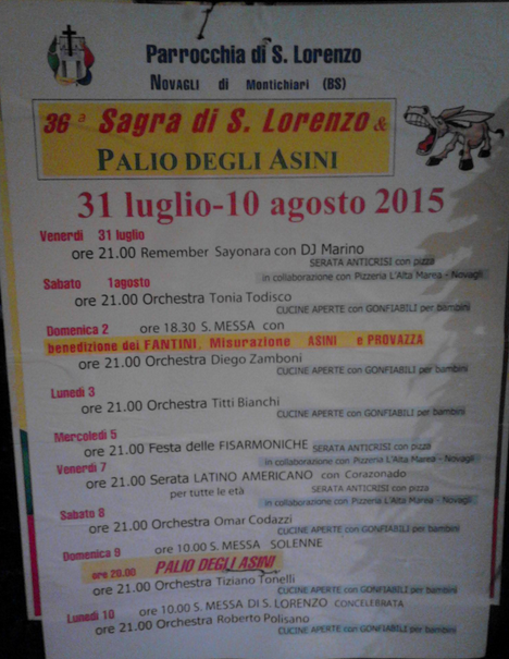 36 Sagra di S. Lorenzo e Palio degli Asini a Novagli di Montichiari