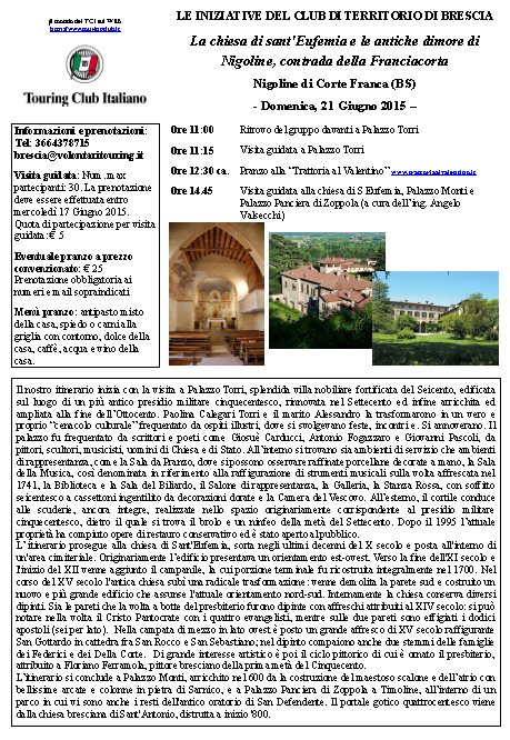 Visita a Nigoline di Corte Franca
