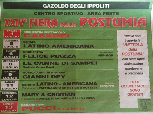 24 Fiera della Postumia a Gazoldo degli Ippoliti MN