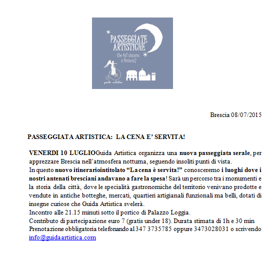 Passeggiata Artistica a Brescia
