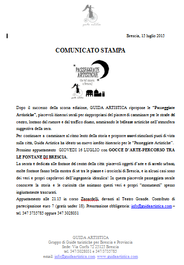 Passeggiate Artistiche a Brescia