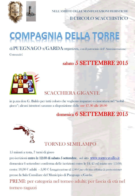 Torneo Semilampo di Scacchi a Puegnago