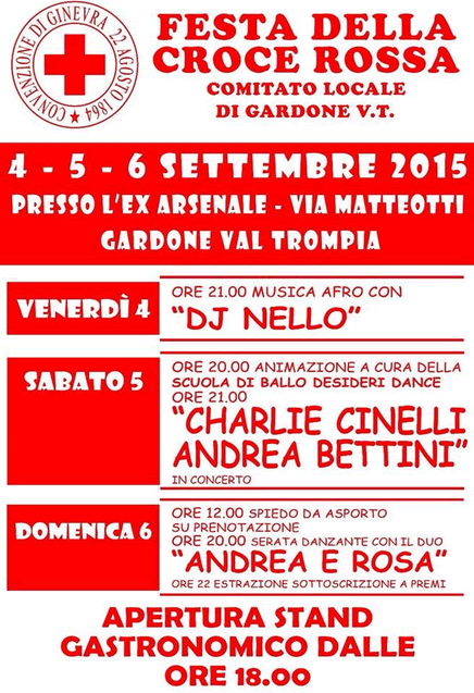 Festa della Croce Rossa a Gardone VT