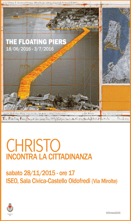 Christo Incontra la Cittadinanza a Iseo