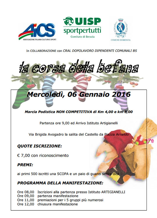 La Corsa della Befana a Brescia