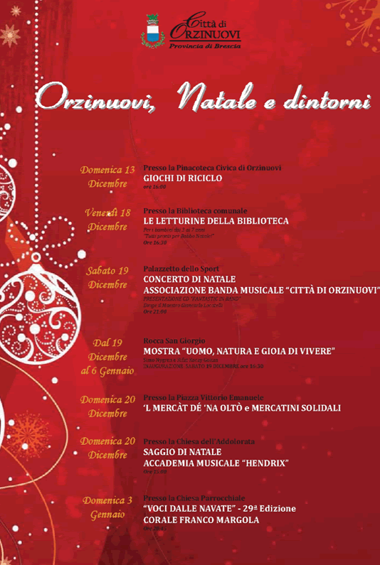 Orzinuovi, Natale e Dintorni