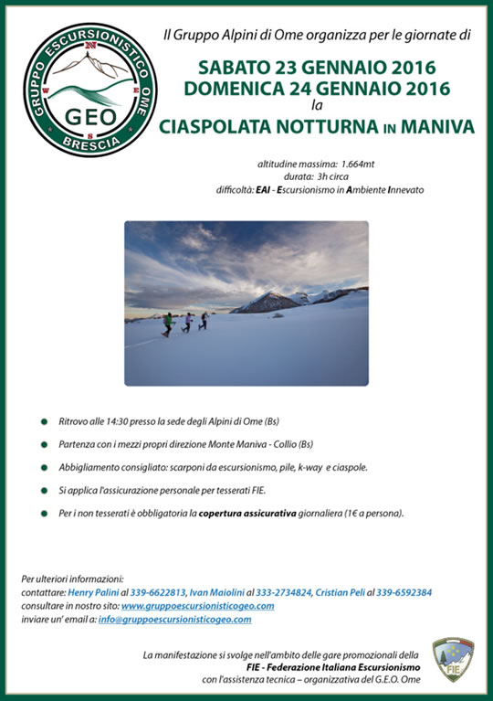 Ciaspolata Notturna in Maniva