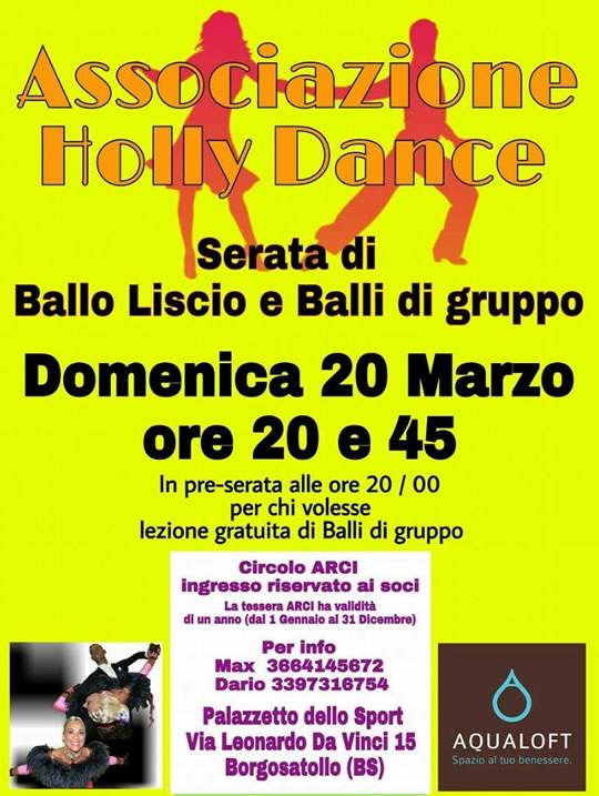 Serata Ballo Liscio e Balli di Gruppo a Borgosatollo