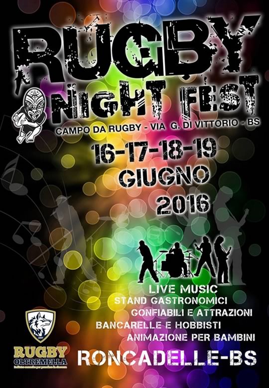 Rugby Night Fest a Roncadelle