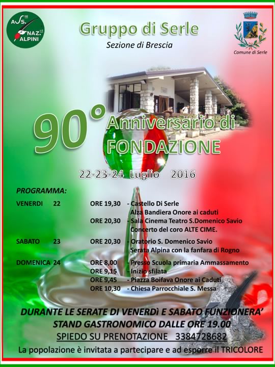 90 Fondazione Alpini Serle