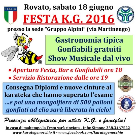 Festa K.G. 2016 a Rovato