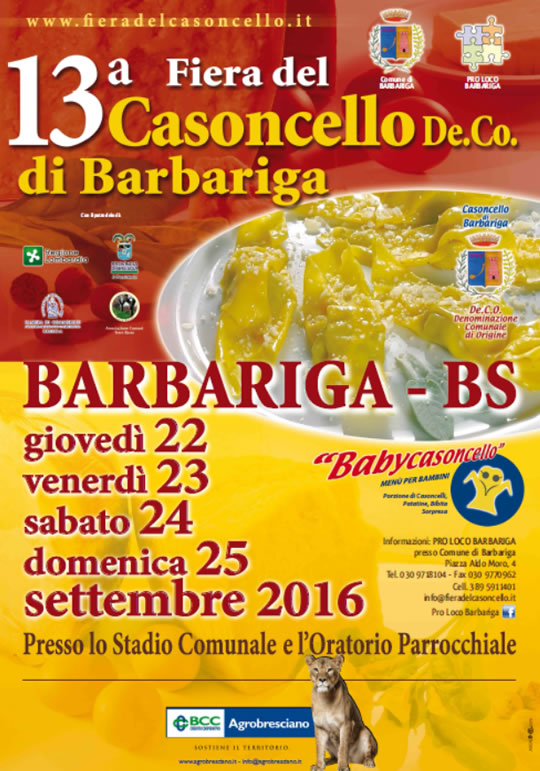 13° Fiera del Casoncello a Barbariga