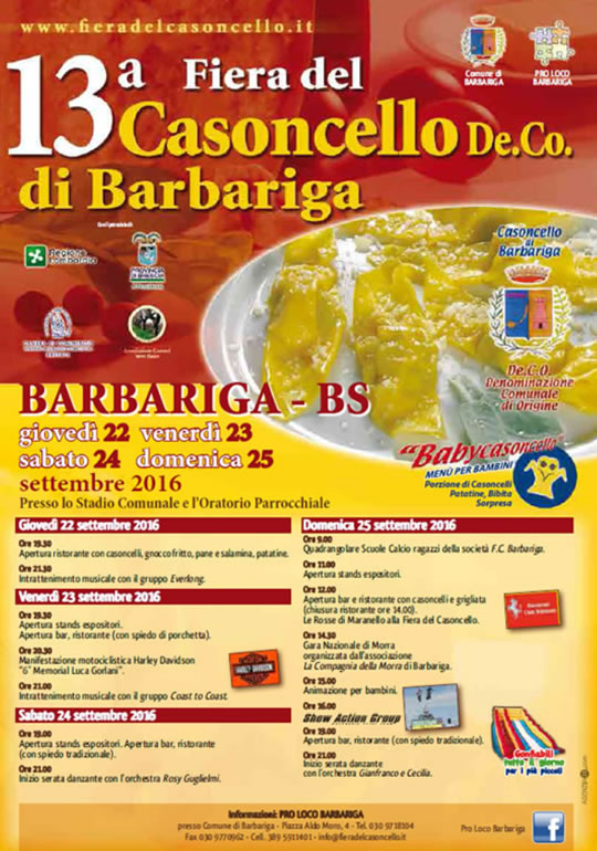 13° Fiera del Casoncello di Barbariga