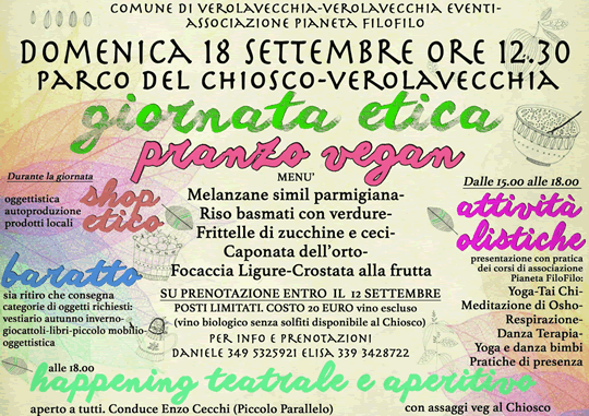 Giornata etica con Pranzo Veg a Verolavecchia