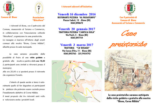 Cene Preistoriche a Bione