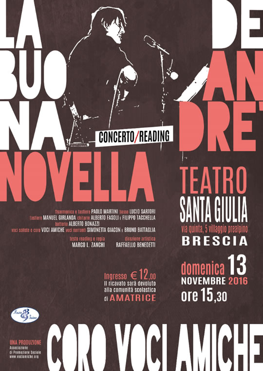 Concerto Reading La Buona Novella di F. de Andrè al Vill Prealpino