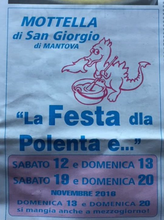 La Festa della Polenta e a San Giorgio della Mottella MN