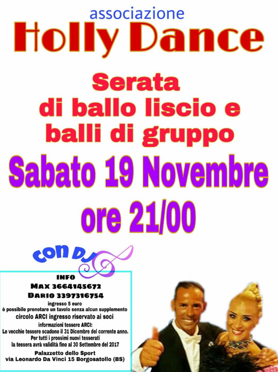 Serata di Ballo Liscio e Balli di Gruppo a Borgosatollo