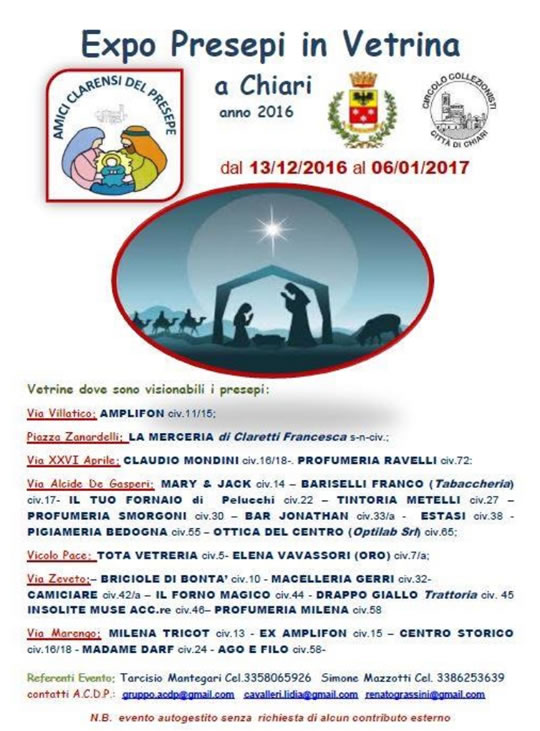 Presepi in Vetrina a Chiari