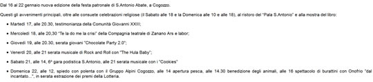 Festa di S. Antonio Abate a Cogozzo di Villa Carcina