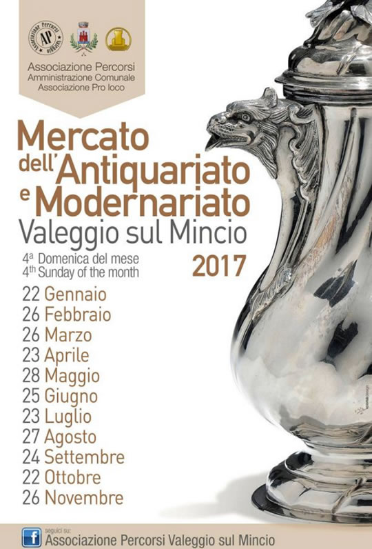 Mercato dell'Antiquariato e Modernariato a Valeggio sul Mincio VR