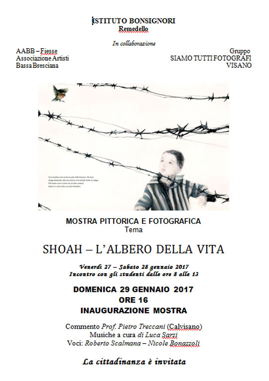 Mostra Shoah l'Albero della Vita a Remedello