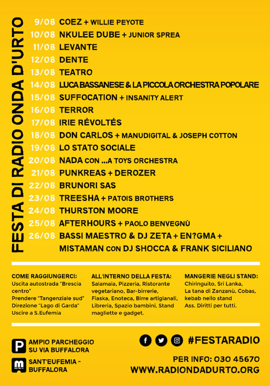 Festa di Radio Onda d'Urto a Brescia
