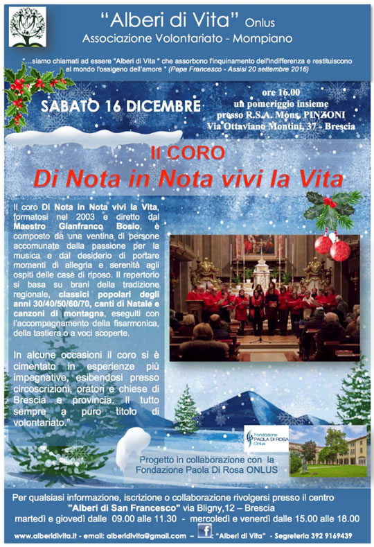 Di Nota in Nota vivi la Vita a Mompiano