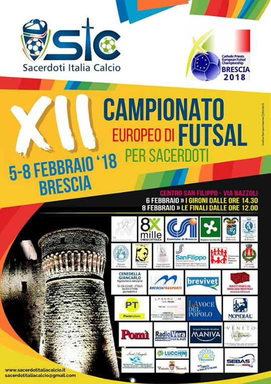 Campionato Europeo di Futsal per Sacerdoti a Brescia