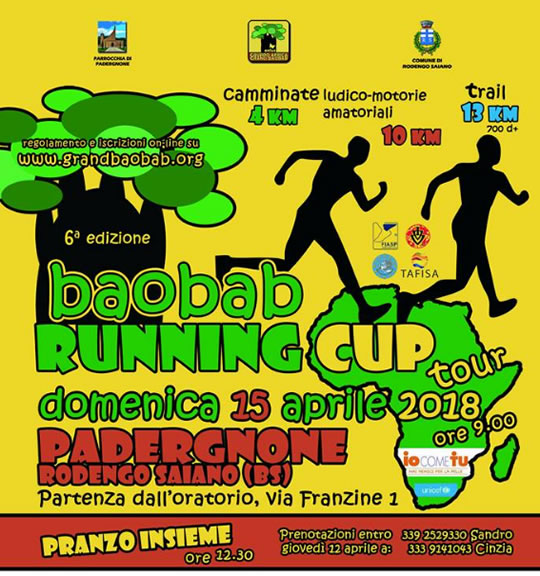 Baobab Running Cup a Padergnone di Rodengo Saiano